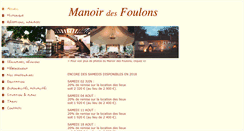 Desktop Screenshot of manoirdesfoulons.com