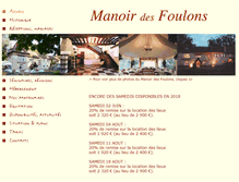 Tablet Screenshot of manoirdesfoulons.com